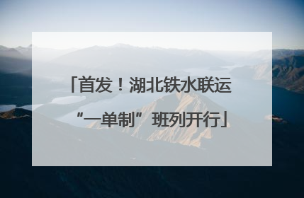 首发！湖北铁水联运“一单制”班列开行